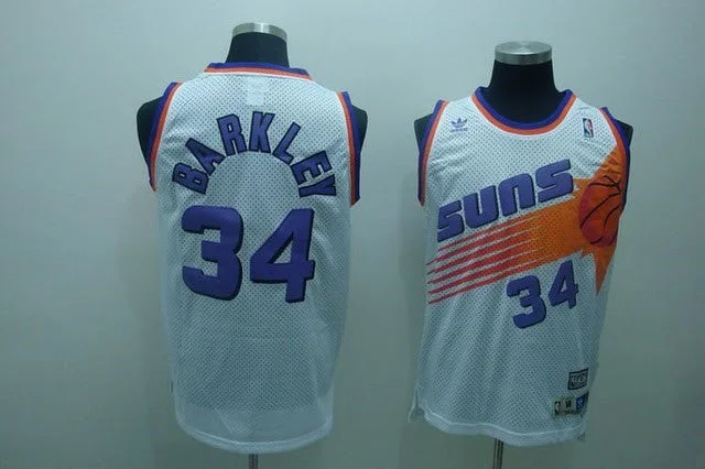 Suns 34 Barkley White Basketball Jerseys