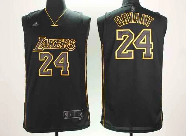 Lakers 24 Kobe Bryant black Basketball Jerseys