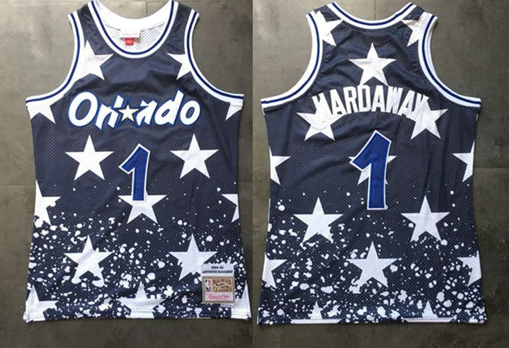 Men's Orlando Magic #1 Anfernee Hardaway Stitched Basketball Jersey