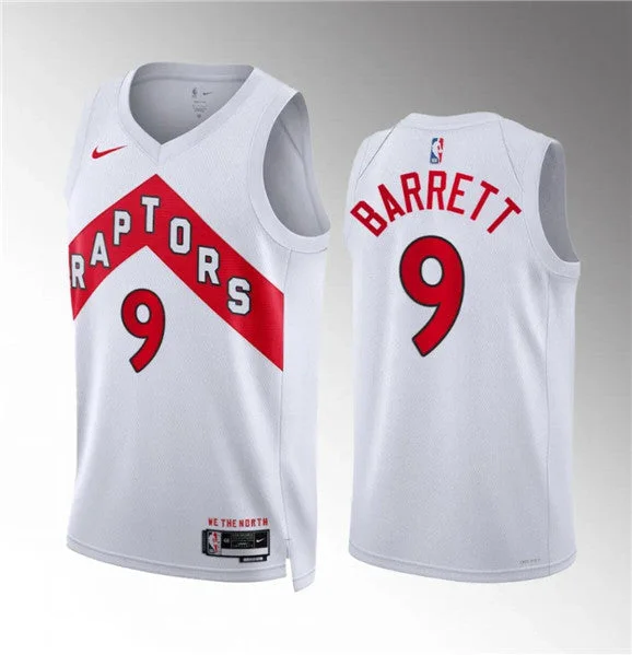 Men's Toronto Raptors #9 RJ  White Association Edition Stitched Basketball Basketball Jersey