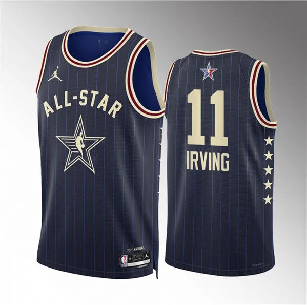 Men's 2024 All-Star #11 Kyrie Irving Navy Stitched Basketball Basketball Jersey