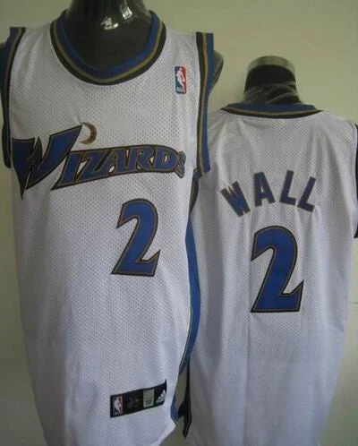 Wizards 2 John Wall White Basketball Jerseys