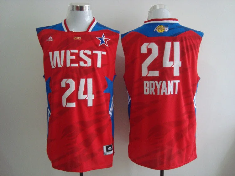 2013 All Star West 24 Bryant Red Basketball Jerseys