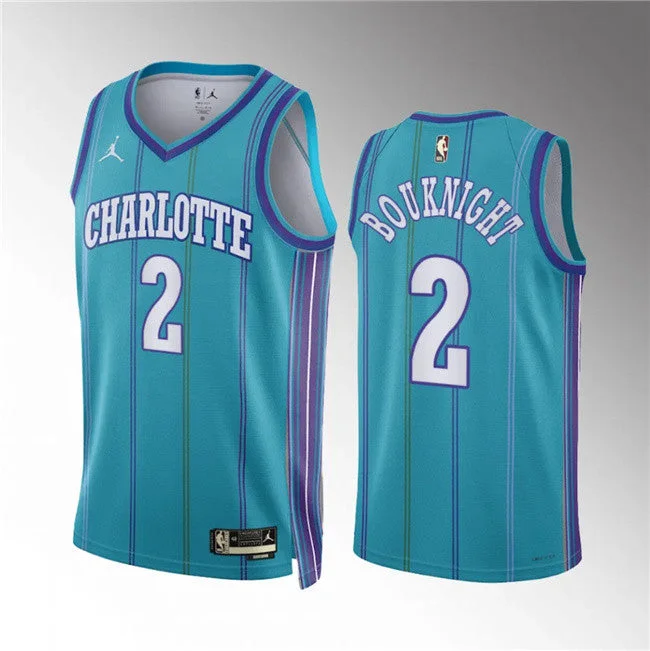 Men's Charlotte Hornets #2 James Bouknight Teal 2023/24 Classic Edition Stitched Basketball Basketball Jersey