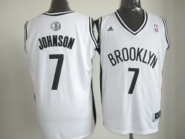 Brooklyn Nets 7 Johnson White Basketball Jerseys