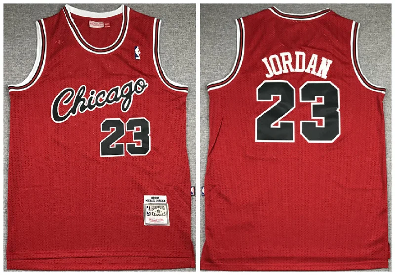 Men's Chicago Bulls Red #23 Michael Jordan 1984-85 Throwback Stitched Basketball Jersey