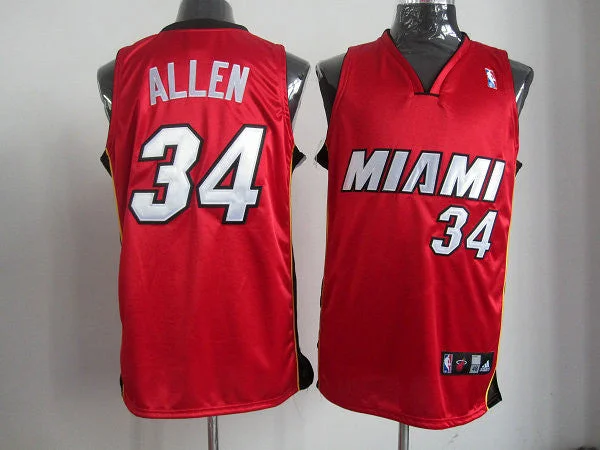 Miami Heat 34 Allen Red Basketball Jerseys