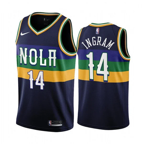 Men's New Orleans Pelicans #14 Brandon Ingram 2022/23 Black City Edition Stitched Basketball Basketball Jersey