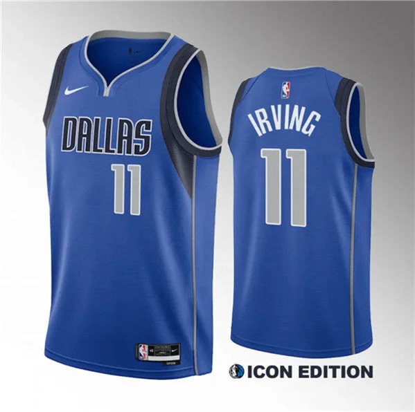 Men's Dallas Mavericks #11 Kyrie Irving Blue Icon Edition Stitched Basketball Basketball Jersey