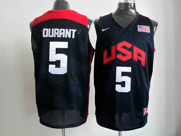 USA 5 Durant Blue 2012 Basketball Jerseys