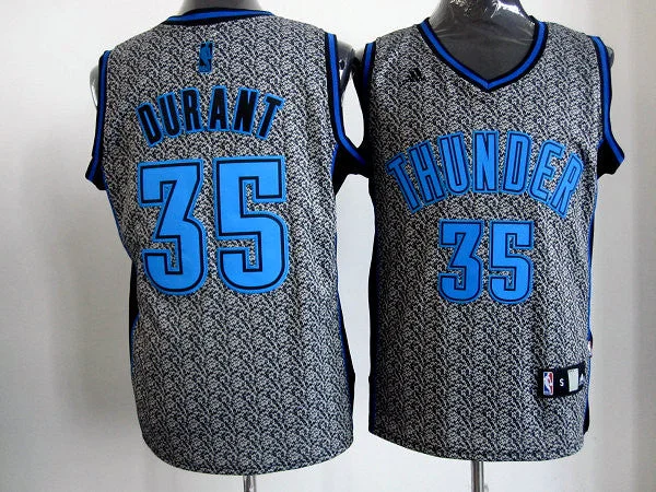 Thunders 35 Durant Grey Basketball Jerseys