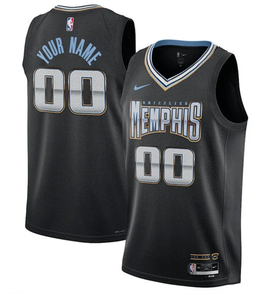 Men's Memphis Grizzlies Active Player Custom Black 2022/2023 City Edition Stitched Basketball Jersey