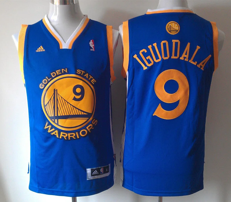 Warriors 9 Iguodala Blue Basketball Jerseys