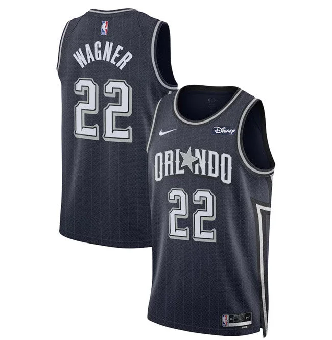 Men's Orlando Magic #22 Franz Wagner Navy 2023/24 City Edition Stitched Basketball Basketball Jersey