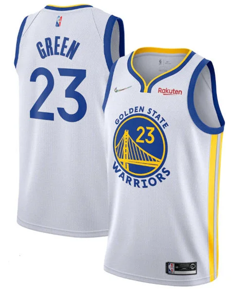 Men's Golden State Warriors #23 Draymond Green 2022 White 75th Anniversary Stitched Basketball Jersey