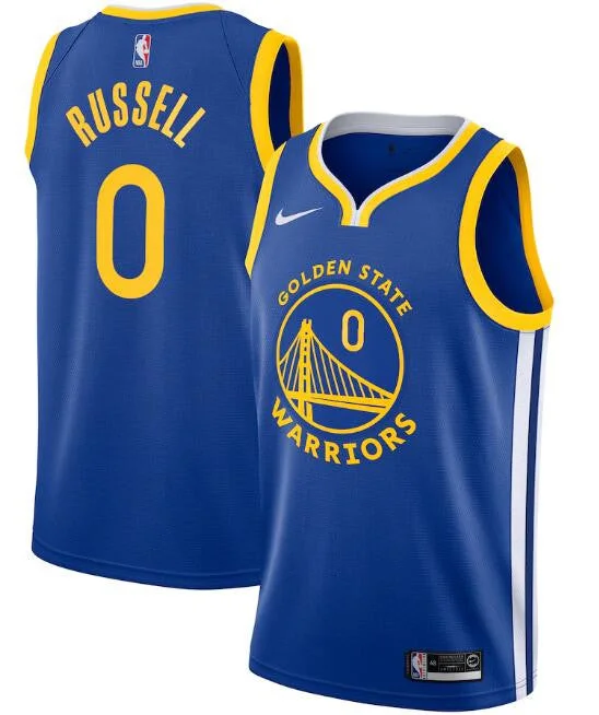 Men's Golden State Warriors Royal #0 D'Angelo Russell Icon Edition Stitched Basketball Jersey