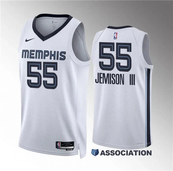 Men's Memphis Grizzlies #55 Trey Jemison Iii White Association Edition Stitched Basketball Jersey