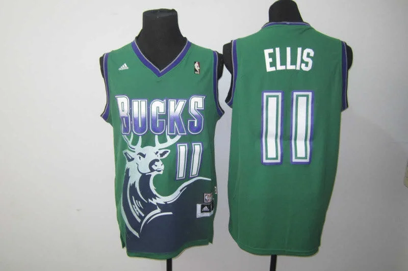 Bucks 11 Ellis Green Basketball Jerseys