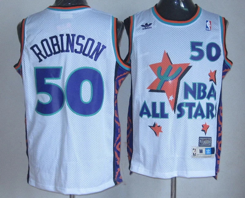 ALL Star 50 Robinson White 1995 m&n Basketball Jerseys