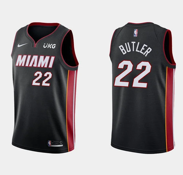 Men's Miami Heat Black #22 Jimmy Butler Icon Edition Stitched Basketball Jersey