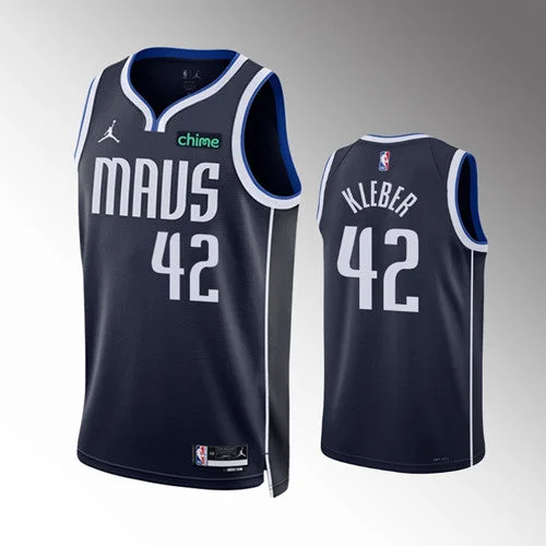 Men's Dallas Mavericks #42 Maxi Kleber Navy Statement Edition Stitched Basketball Basketball Jersey