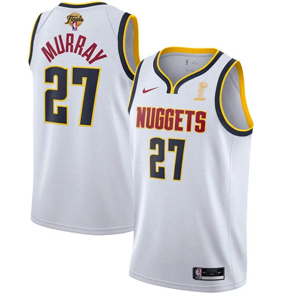 Men's Denver Nuggets #27 Jamal Murray White 2023 Finals Association Edition Stitched Basketball Basketball Jersey