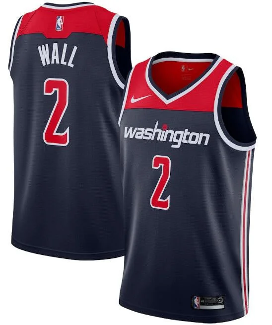 Men's Washington Wizards Navy #2 John Wall Statement Edition Stitched Basketball Jersey