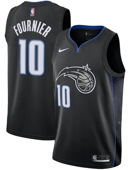 Men's Orlando Magic Black #10 Evan Fournie City Edition Stitched Swingman Basketball Jersey