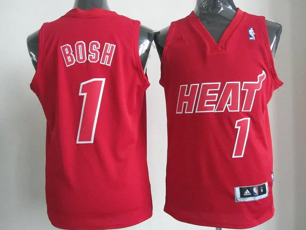 Heats 1 Bosh Red Christmas Basketball Jerseys