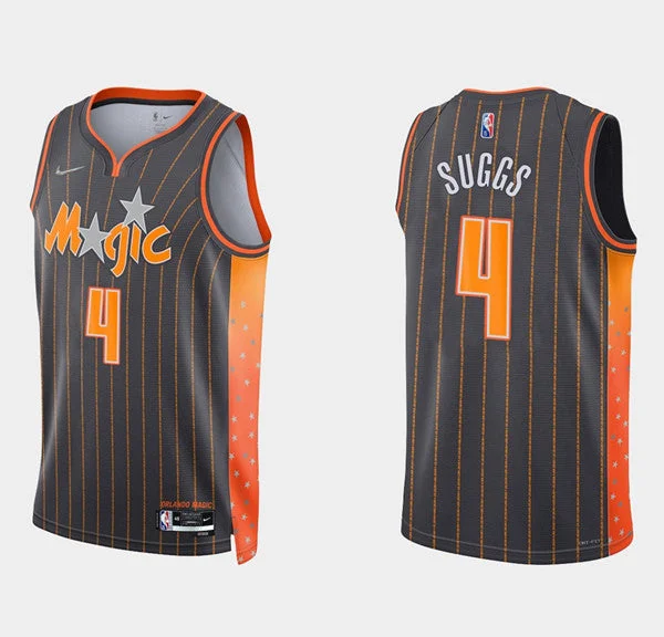 Men's Orlando Magic #4 Jalen Suggs 75th Anniversary Stitched Basketball Basketball Jersey