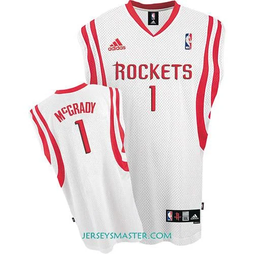 Rockets 1 McGrady Revolution 30 Swingman White Basketball Jerseys