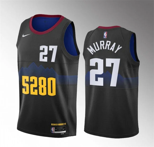 Men's Denver Nuggets #27 Jamal Murray Black 2023-24 City Edition Stitched Basketball Basketball Jersey