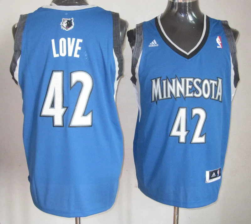 Timberwolves 42 Love Blue Basketball Jerseys