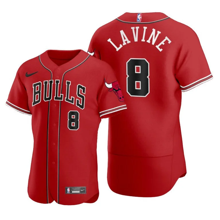 Men's Chicago Bulls #8 Zach LaVine Red 2020 X Crossover Edition Stitched Basketball Jersey