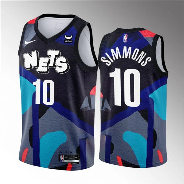 Men's Brooklyn Nets #10 Ben Simmons Black 2023/24 City Edition Stitched Basketball Basketball Jersey