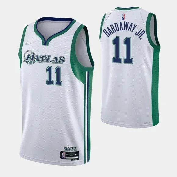 Men's Dallas Mavericks #11 Tim Hardaway Jr. White 75th Anniversary City Stitched Basketball Jersey