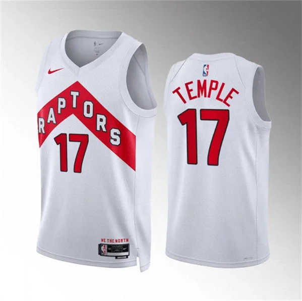 Men's Toronto Raptors #17 Garrett Temple White Association Edition Stitched Basketball Basketball Jersey