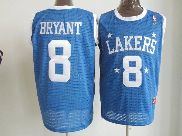 Lakers 8 Bryant Sky Blue Basketball Jerseys