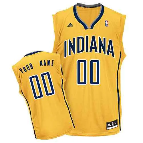 Indiana Pacers Custom yellow Alternate Basketball Jersey