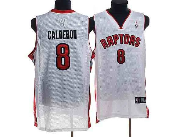 Raptors 8 Jose Calderon White Fans Basketball Jerseys