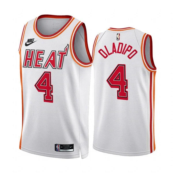 Men's Miami Heat #4 Andre Drummond White Classic Edition Stitched Basketball Basketball Jersey