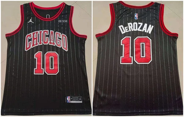 Men's Chicago Bulls #10 DeMar DeRozan Black Stitched Basketball Basketball Jersey