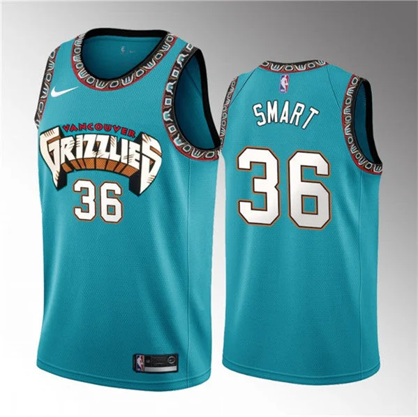 Men's Memphis Grizzlies #36 Marcus Smart Teal 2023 Draft Classic Edition Stitched Basketball Basketball Jersey