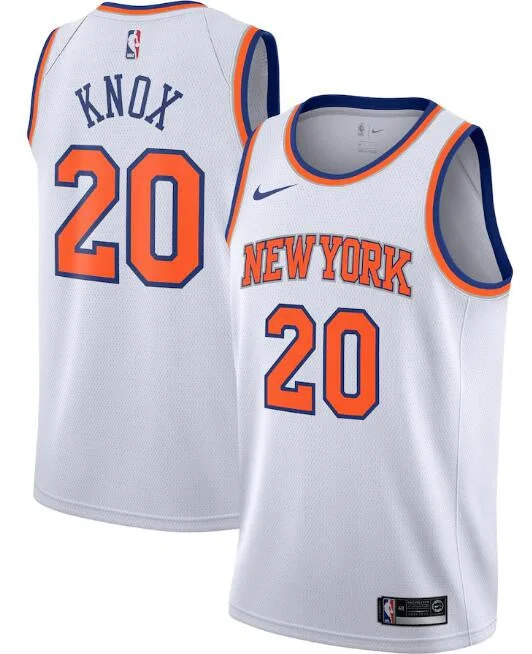 New Yok Knicks White #20 Kevin Knox Association Edition Stitched Swingman Basketball Jersey