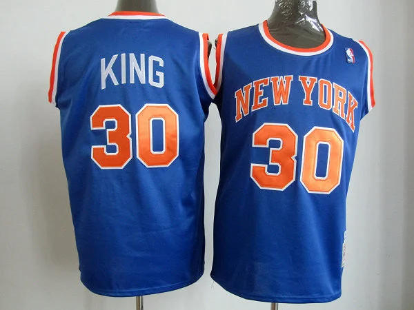 Knicks 30 King Blue m&n Basketball Jerseys