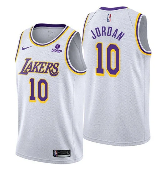 Men's Los Angeles Lakers #10 Deandre Jordan White Stitched Basketball Jersey