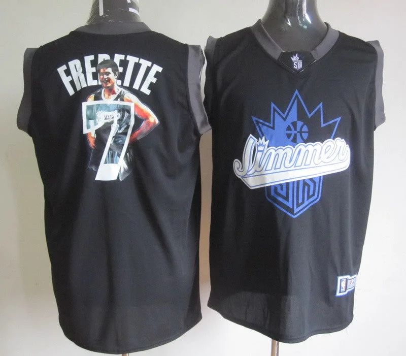 Sacramento Kings 7 Jimmer Fredette Black Basketball Jerseys