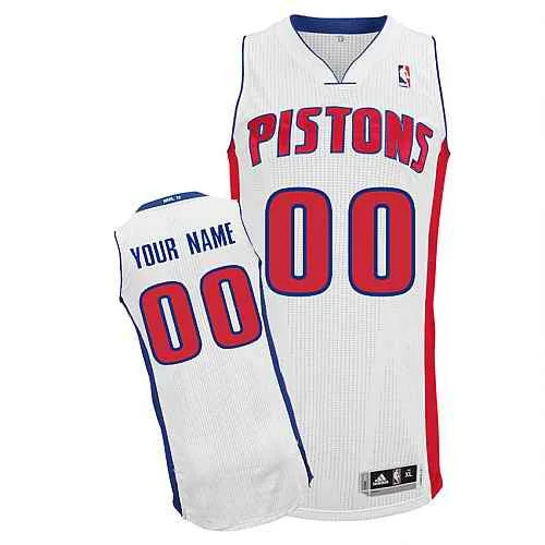 Detroit Pistons Custom white Home Basketball Jersey