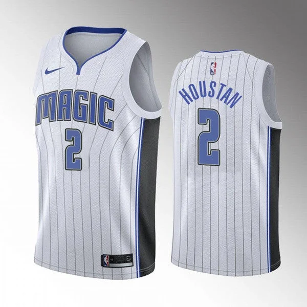 Men's Orlando Magic #2 Caleb Houstan White 2022 Draft Basketball Stitched Basketball Jersey