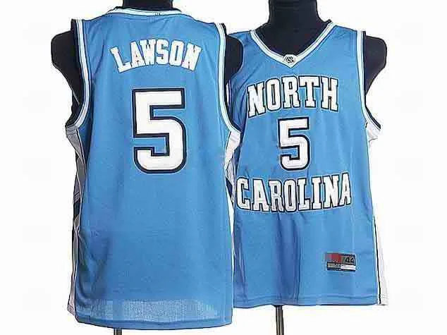 North Carolina 5 Lansow Blue Basketball Jersey